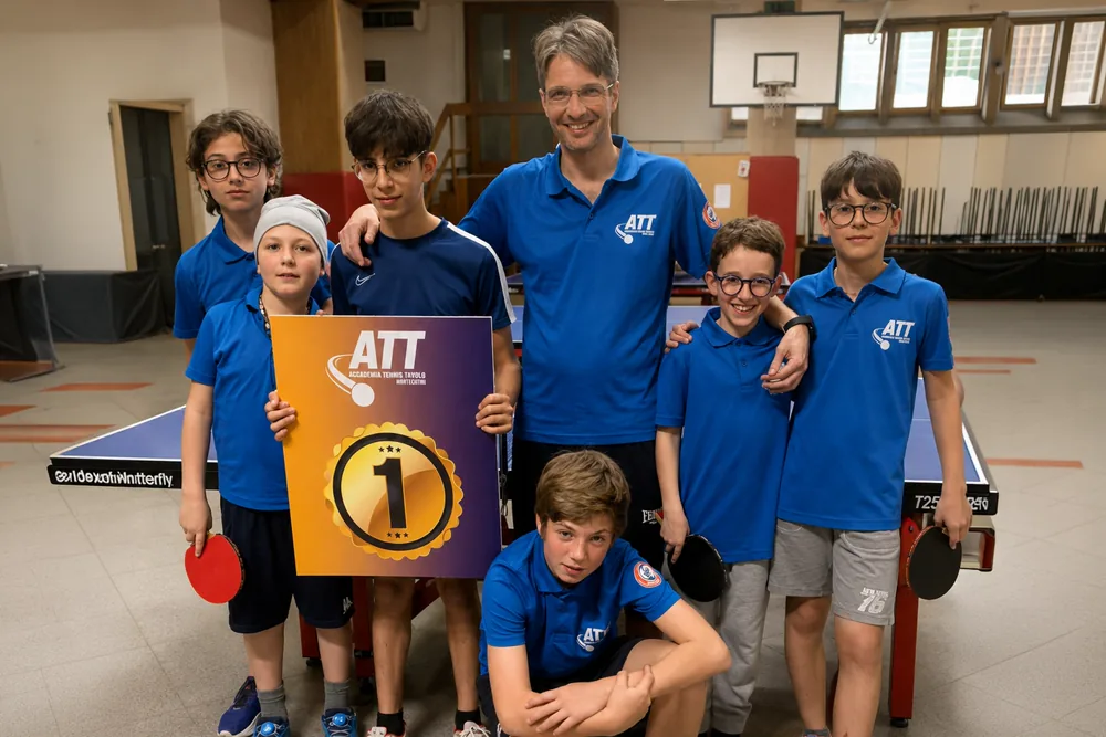 Bambini e ragazzi in allenamento all'Accademia